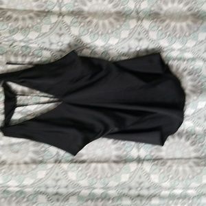 Satin halter top, straps in back